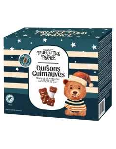 Ositos de malvavisco cubiertos de chocolate con leche